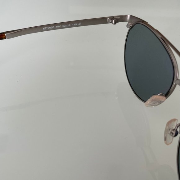 Ermenegildo Zegna Matte Gunmetal Round Sunglasses - Picture 4 of 9